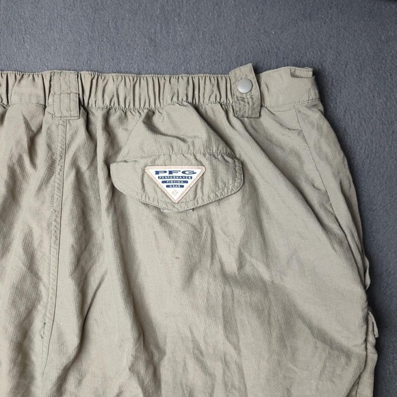 Columbia PFG Pants Mens 2XT Khaki Convertible Zip Off Cargo Nylon Outdoor Hiking - Picture 5 of 13
